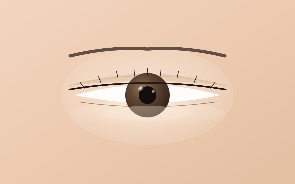 After using Vevola — bright, clear, energetic eyes